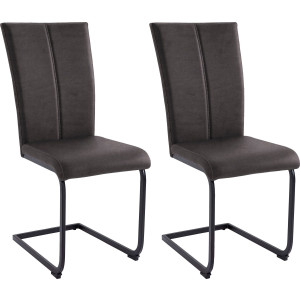 Home affaire Vrijdragende stoel Nils Stoel belastbaar tot 120 kg, frame metaal in chroom-look of zwart (set, 2 stuks)