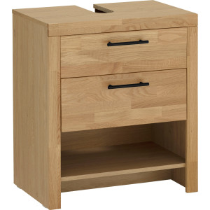 Home affaire Wastafelonderkast Satori Breedte 62 cm, fronten & lijst van eiken, klep en lade