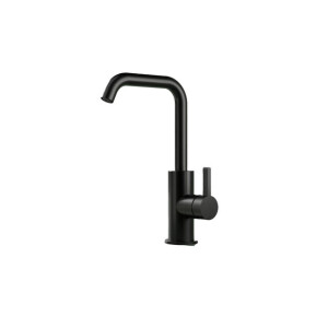 Hotbath Ace Wastafelmengkraan - opbouw - draaibare uitloop - zonder waste - zwart geborsteld PVD AC004MBP