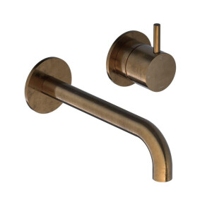 Hotbath Cobber afbouwdeel inbouw wastafelmengkraan met 18 cm uitloop verouderd messing CB005EXT18AB