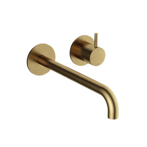 Hotbath Cobber Afbouwdeel - voor wastafelkraan - 25cm uitloop - Living colours - Geborsteld Messing CB105EXT25BB