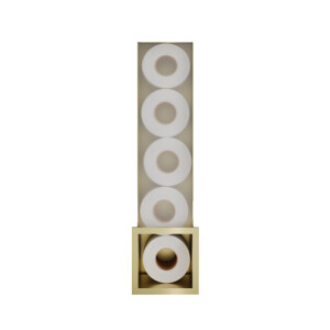 Hotbath &MORE Inbouw Reserverol Houder - 16x60x14cm - voor 6 rollen - Geborsteld messing PVD ST016BBP