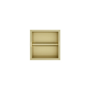 Hotbath &MORE Inbouw Toiletrol Houder - 16x16x13cm - Geborsteld messing PVD PH016BBP