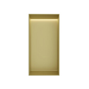 Hotbath &MORE Inbouwbox of inbouwnis - 30x15x10 - frameless + LED - Geborsteld messing PVD BOX015FLBBP