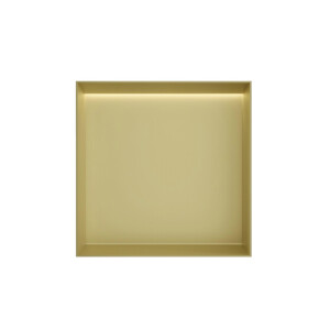 Hotbath &MORE Inbouwbox of inbouwnis - 30x30x10 - frameless + LED - Geborsteld messing PVD BOX030FLBBP