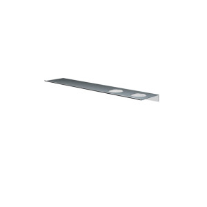 Hotbath &MORE Planchet - 60cm - inclusief bevestigings rails - 2 uitsparingen - voor zeepdispenser of beker - RVS 316 SH060H2IX