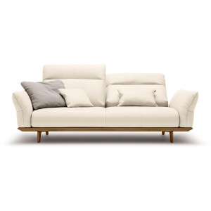 Hülsta Sofa 3-zitsbank Hs.460 Onderstel in walnotenhout, walnotenhouten poten, breedte 208 cm