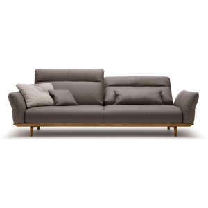 Hülsta Sofa 4-zitsbank Hs.460 Onderstel in walnotenhout, walnotenhouten poten, breedte 248 cm