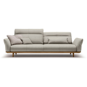 Hülsta Sofa 4-zitsbank Hs.460 Onderstel in walnotenhout, walnotenhouten poten, breedte 248 cm