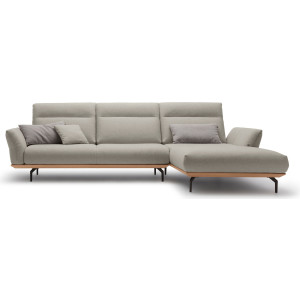 Hülsta Sofa Hoekbank Hs.460 Sokkel in eiken, onderstel in umbra grijs, breedte 318 cm