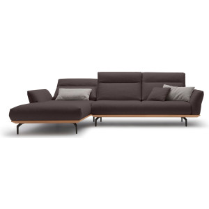 Hülsta Sofa Hoekbank Hs.460 Sokkel in eiken, onderstel in umbra grijs, breedte 318 cm