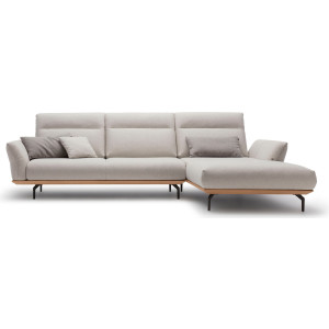 Hülsta Sofa Hoekbank Hs.460 Sokkel in eiken, onderstel in umbra grijs, breedte 318 cm