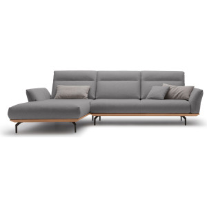 Hülsta Sofa Hoekbank Hs.460 Sokkel in eiken, onderstel in umbra grijs, breedte 318 cm