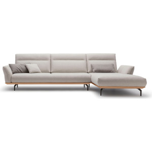 Hülsta Sofa Hoekbank Hs.460 Sokkel in eiken, onderstel in umbra grijs, breedte 338 cm