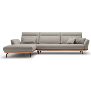 Hülsta Sofa Hoekbank Hs.460 Sokkel in eiken, onderstel in umbra grijs, breedte 338 cm