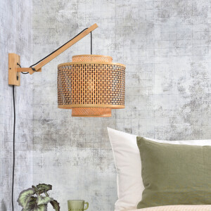 GOOD&MOJO Wandlamp 'Bhutan' Small, Ø40cm, Bamboe, kleur Naturel