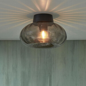 its about RoMi Plafondlamp 'Brussels' Glas, 28cm, kleur Antraciet