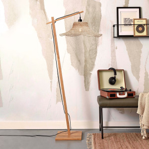 GOOD&MOJO Vloerlamp 'Ibiza' Bamboe, 150cm, kleur Naturel