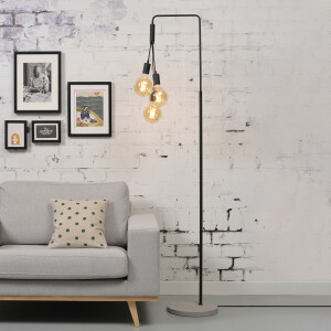 its about RoMi Vloerlamp 'Oslo' 3-lamps, kleur Zwart