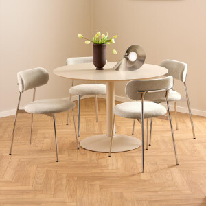 Bendt Ronde Eettafel 'Ibiza' 110cm, kleur Beige