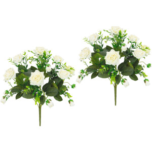 I.GE.A. Boeket kunstbloemen Wilde rozen (2 stuks)