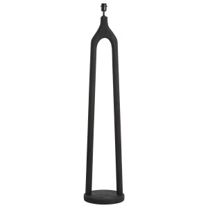 Light & Living Vloerlamp 'Xitta' Mangohout, 135cm, kleur Mat Zwart (excl. kap)