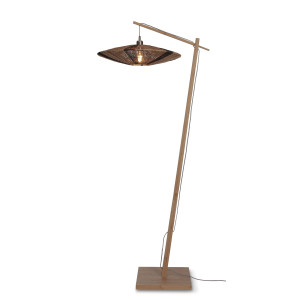 GOOD&MOJO Vloerlamp 'Iguazu' Bamboe en jute, 176cm, kleur Naturel/Zwart