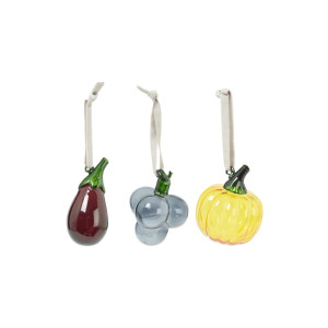 Iittala Mini groenten en fruit kersthanger 6 cm set van 3