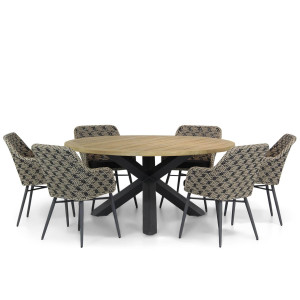 Lifestyle Crossway/Rockville 160 cm dining tuinset 7-delig