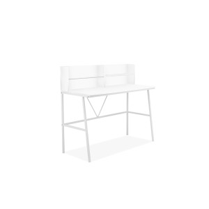 INOSIGN Bureau Jaxson wit frame van metaal, breedte 120 cm (1 stuk)