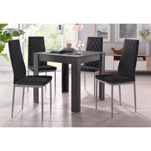 INOSIGN Eethoek Lynn + Brooke met tafel in leisteenkleur, breedte 80 cm (set, 5 stuks)