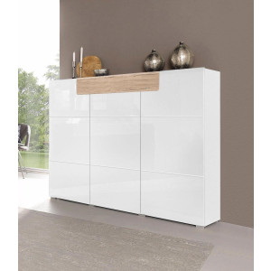 INOSIGN Highboard Toledo,Breite 147,5 cm,trendige Hochkommode mit 3 Türen 1SK Breedte 148 cm