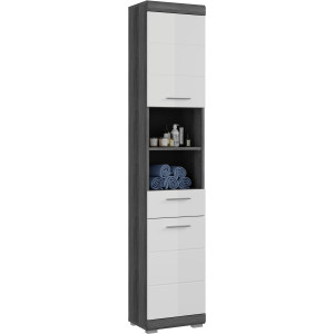 INOSIGN Hoge kast Siena Badkamermeubels Badkamerkast, 2 deuren, 2 open vakken, breedte 37 cm (1 stuk)