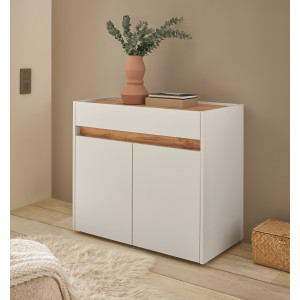 INOSIGN Kast GIRON/ CiTY, Kast in Wotan Eik, Sideboard in modern design in twee kleuren verkrijgbaar, 2 deuren, 1 lade, 80 cm breed