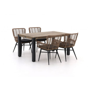 Intenso Asti/ROUGH-S 160cm dining tuinset 5-delig - Laagste prijsgarantie!