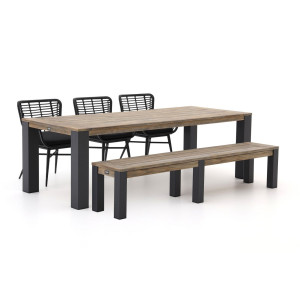 Intenso Asti/ROUGH-X 240cm dining tuinset met bank 5-delig - Laagste prijsgarantie!