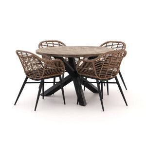 Intenso Azora/ROUGH-Y ø120cm dining tuinset 5-delig - Laagste prijsgarantie!