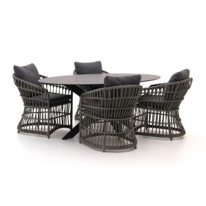 Intenso Cameri/Furato ellips 200cm dining tuinset 5-delig - Laagste prijsgarantie!