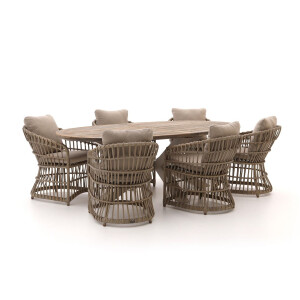 Intenso Cameri/ROUGH-Y Ellips 240cm dining tuinset 7-delig - Laagste prijsgarantie!