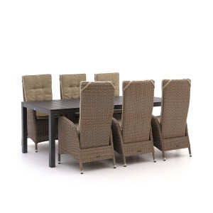 Intenso Fabrizi/Fidenza 220cm dining tuinset 7-delig verstelbaar - Laagste prijsgarantie!