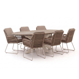 Intenso Isorella/ROUGH-Y Ellips 240cm dining tuinset 7-delig - Laagste prijsgarantie!