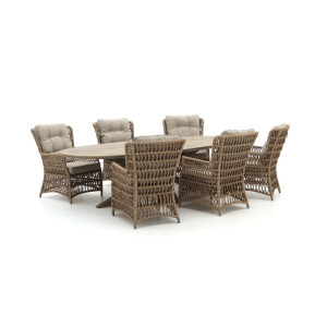 Intenso Milano/ROUGH-Y 280cm dining-lounge tuinset 7-delig - Laagste prijsgarantie!
