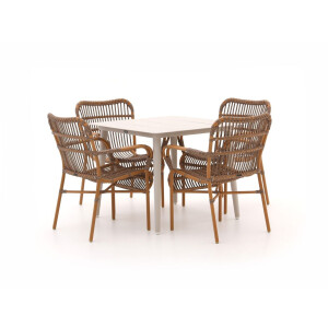 Intenso Parma/Sora 90cm dining tuinset 5-delig stapelbaar - Laagste prijsgarantie!