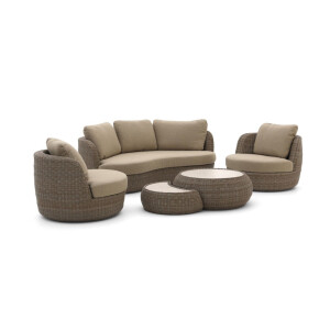 Intenso Santa Ninfa stoel-bank loungeset 5-delig - Laagste prijsgarantie!