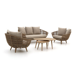 Intenso Stila/ROUGH-K stoel-bank loungeset 5-delig - Laagste prijsgarantie!