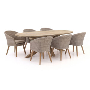 Intenso Tropea/ROUGH-Y Ellips 240cm dining tuinset 7-delig - Laagste prijsgarantie!