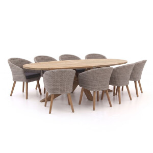 Intenso Tropea/ROUGH-Y Ellips 280cm dining tuinset 9-delig - Laagste prijsgarantie!
