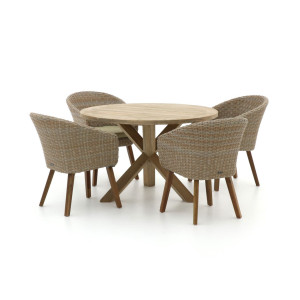 Intenso Tropea/ROUGH-Y ø 120cm dining tuinset 5-delig - Laagste prijsgarantie!