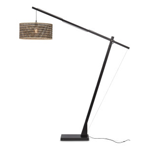 GOOD&MOJO Vloerlamp 'Java' Bamboe, 207cm, kleur Zwart/Naturel