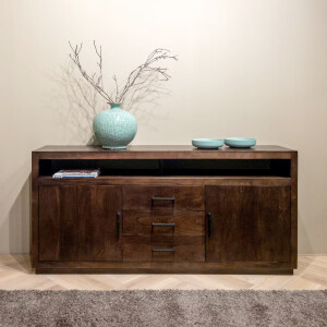 Livingfurn Dressoir 'Jaxx' Mangohout, 180cm, kleur Bruin